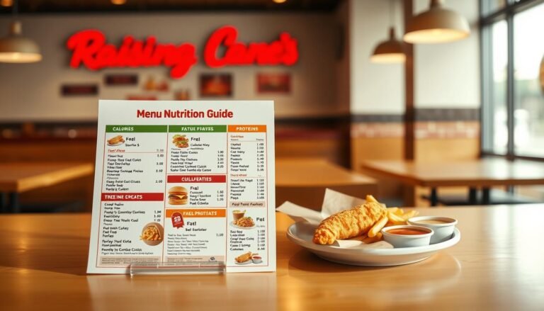 Raising Cane's Menu Nutrition